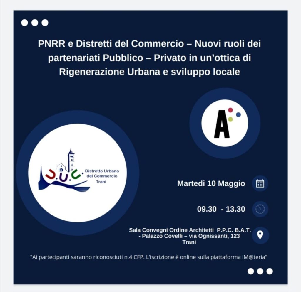 Confesercenti BAT, Al Via Il Seminario: "Distretto Del Commercio Di ...